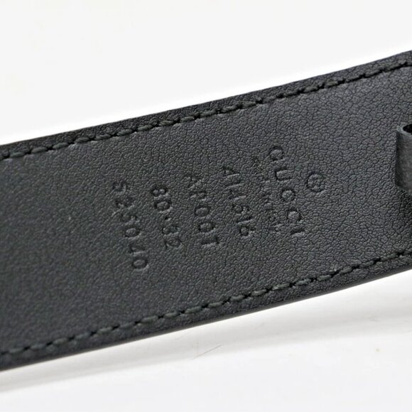 GUCCI GG Marmont Black Gold Hardware 414516 AP00T Belt Buckle Men Size 80/32 - Picture 4 of 6